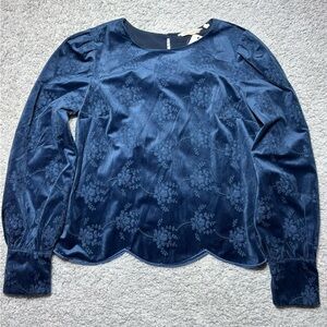 Soft Surroundings Top Womens Medium Corinthia Style 2DR85 Floral Minimalist NEW